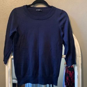 J Crew navy wool lightweight sweater